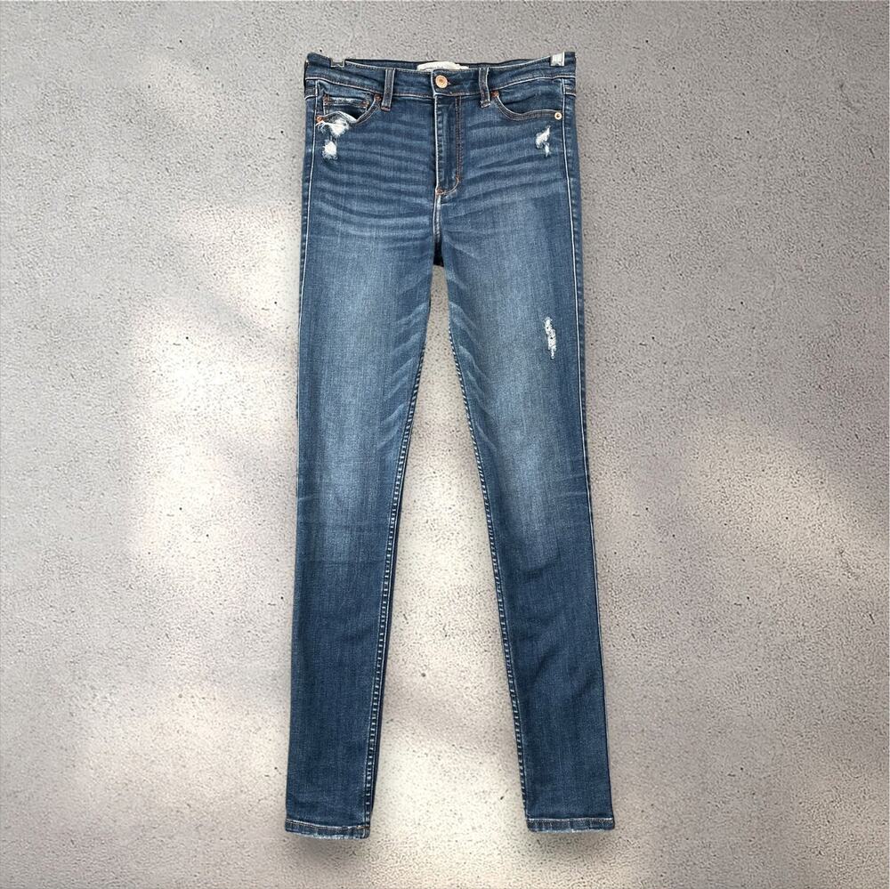 Abercrombie & Fitch Super Skinny Ankle High Rise Jeans Womens 6R Medium Wash Y2K